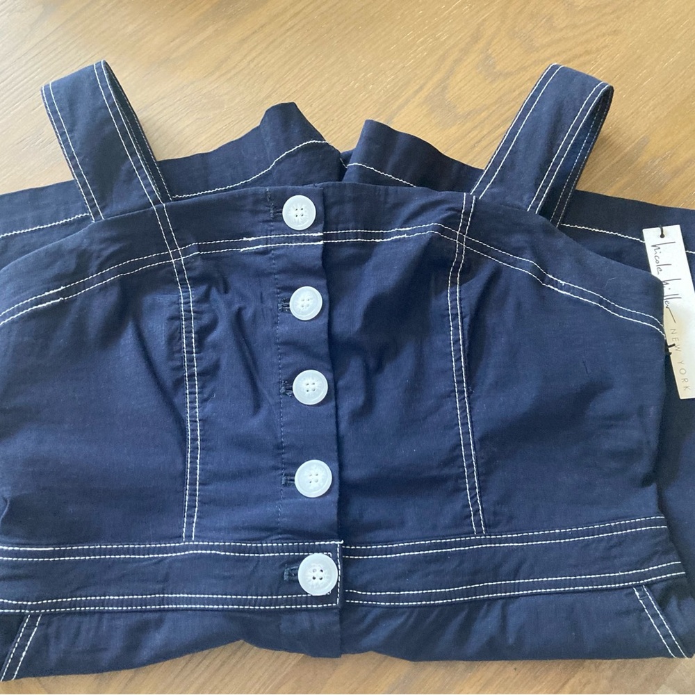 Nicole Miller dark denim short romper.NWT - Picture 2 of 5